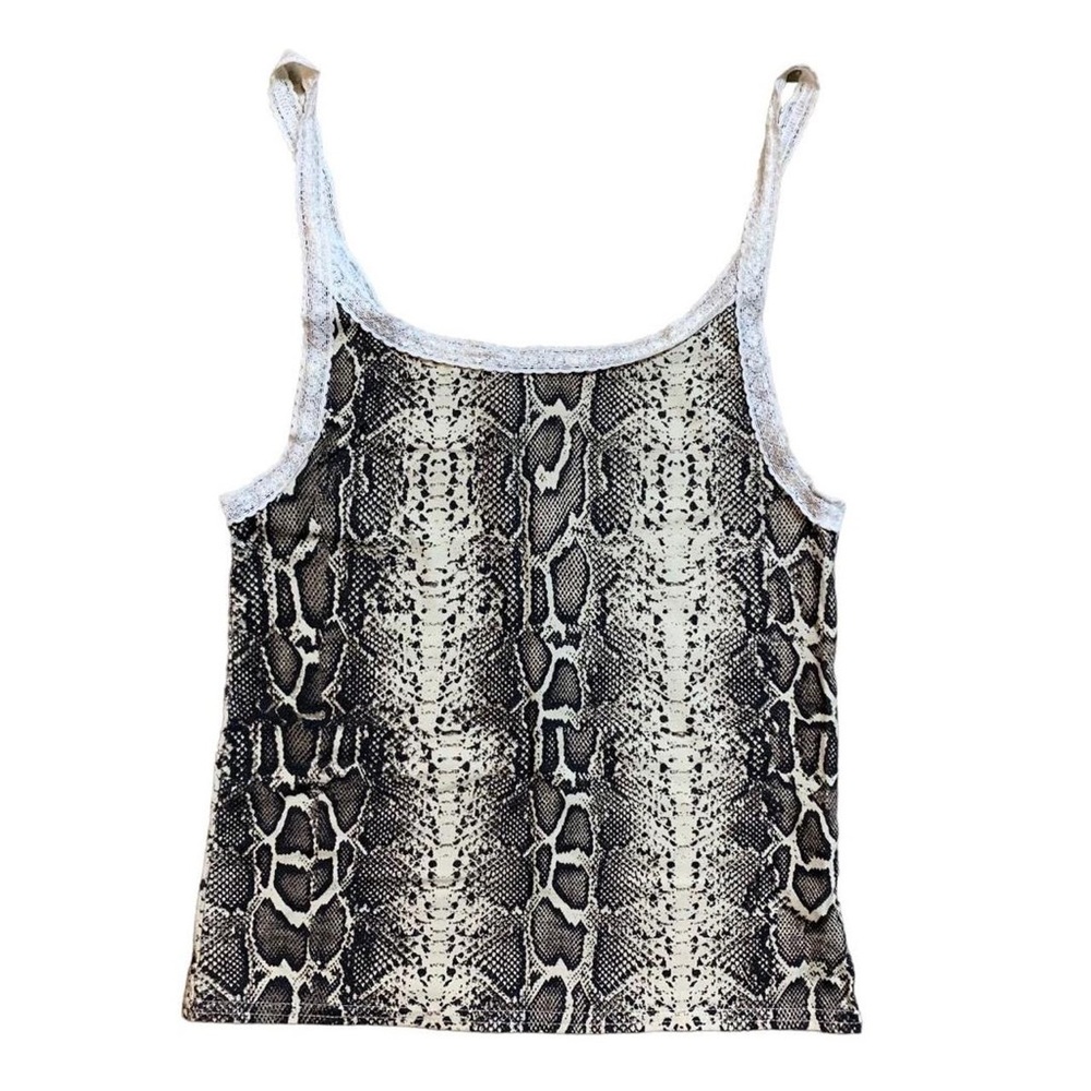 Solstice Intimates snakeskin printed cotton tank top